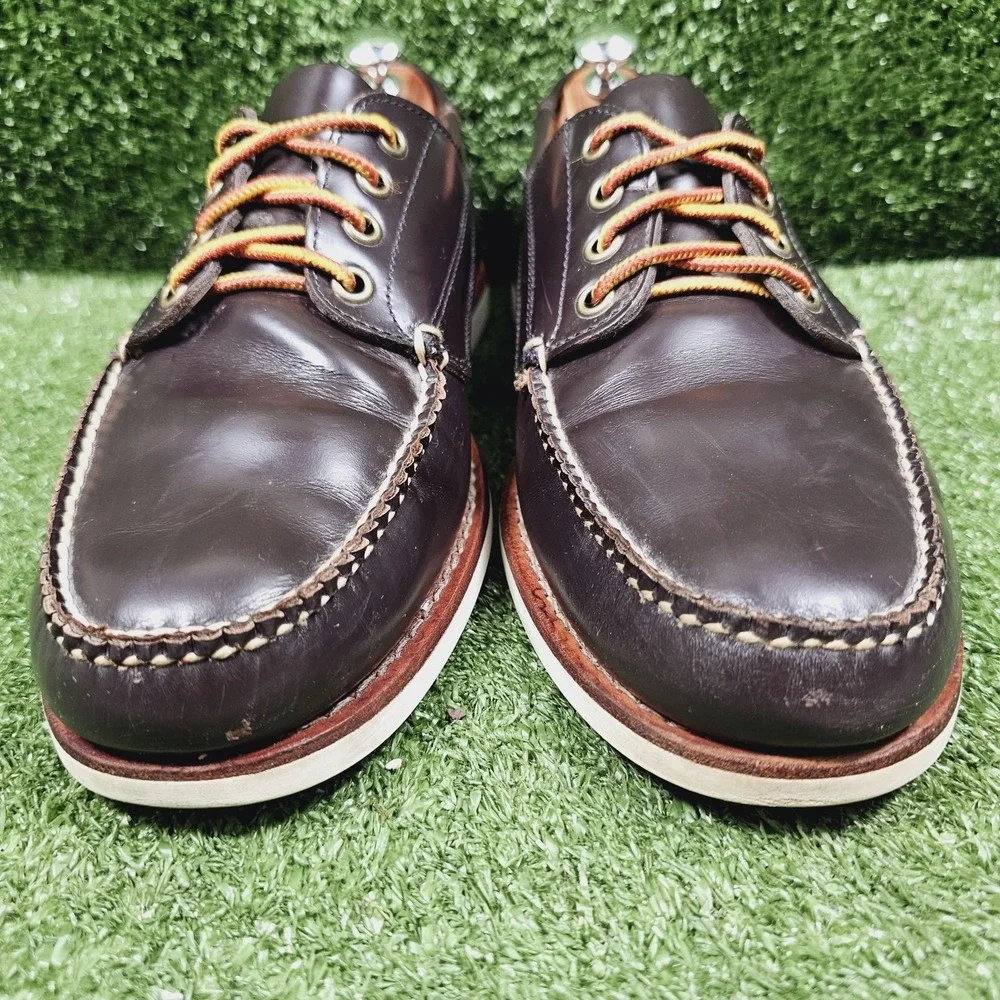 G.H. Bass & Co Hampden Dark Brown Leather Casual Boat Shoes Mens Size 12 D